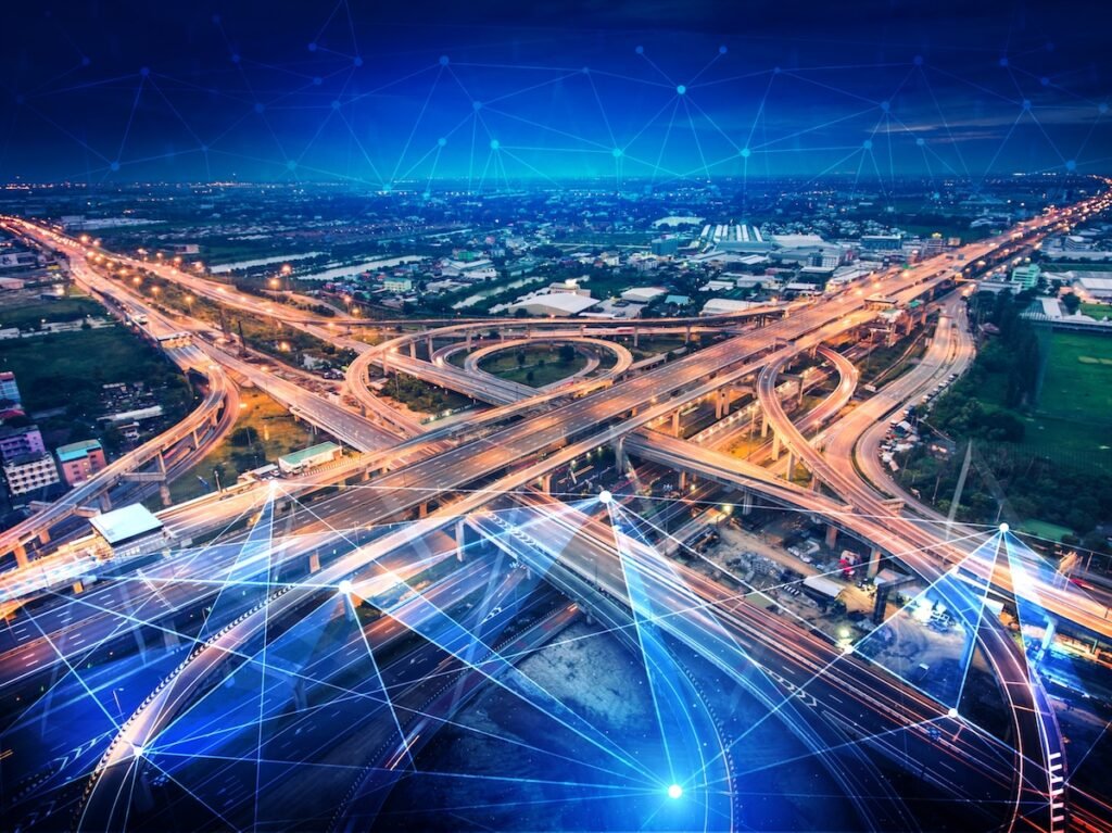 The Future of Smart Cities Digital Infrastructure 1 smart transport technology concept future car traffic road
